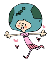 earth girl sticker #2720087