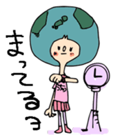 earth girl sticker #2720103