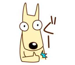 long face dog sticker #3444399