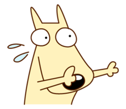 long face dog sticker #3444412