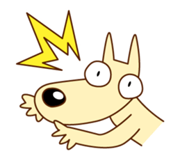 long face dog sticker #3444418