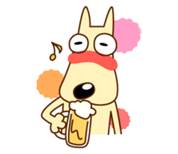 long face dog sticker #3444424