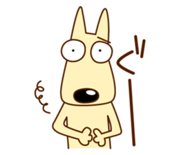 long face dog sticker #3444428