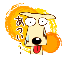 long face dog sticker #3444431