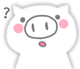 Fluffy pig sticker #3633482