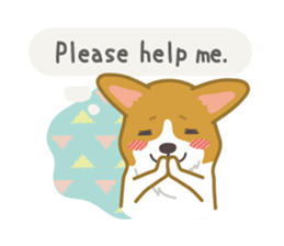 Hot dog-Corgi (English ver.) sticker #3699691