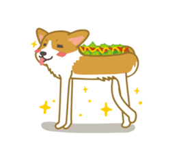 Hot dog-Corgi (English ver.) sticker #3699694