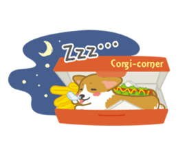 Hot dog-Corgi (English ver.) sticker #3699698