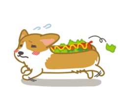 Hot dog-Corgi (English ver.) sticker #3699701