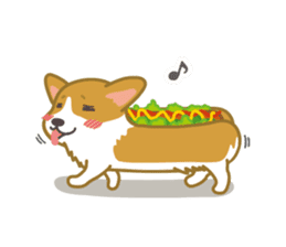 Hot dog-Corgi (English ver.) sticker #3699702