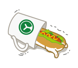Hot dog-Corgi (English ver.) sticker #3699704