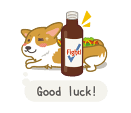 Hot dog-Corgi (English ver.) sticker #3699711