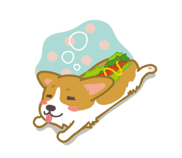 Hot dog-Corgi (English ver.) sticker #3699715