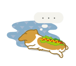 Hot dog-Corgi (English ver.) sticker #3699720