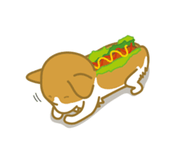 Hot dog-Corgi (English ver.) sticker #3699721