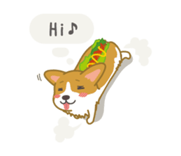 Hot dog-Corgi (English ver.) sticker #3699723