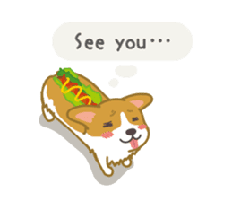 Hot dog-Corgi (English ver.) sticker #3699724