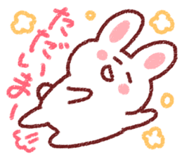 Crayon rabbit sticker #3734035