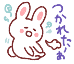 Crayon rabbit sticker #3734037
