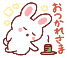 Crayon rabbit sticker #3734038