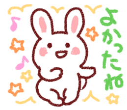 Crayon rabbit sticker #3734042