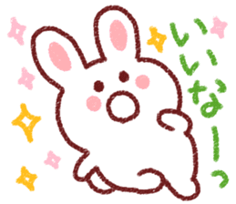 Crayon rabbit sticker #3734043