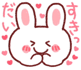 Crayon rabbit sticker #3734050