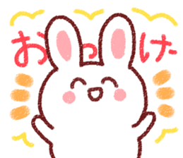 Crayon rabbit sticker #3734051