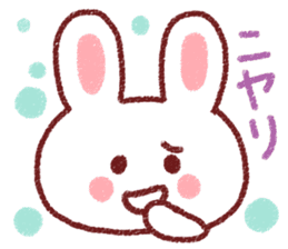 Crayon rabbit sticker #3734069