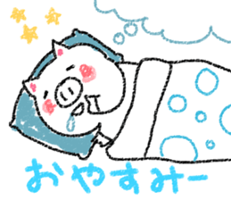 Crayon pig sticker #3811575