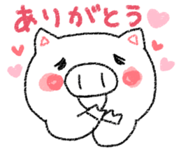 Crayon pig sticker #3811577