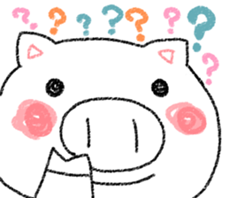 Crayon pig sticker #3811590