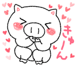 Crayon pig sticker #3811592