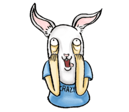 Crazy Rabbit Head sticker #4070099