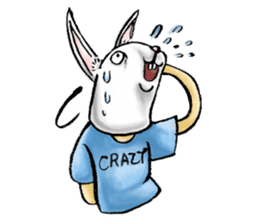 Crazy Rabbit Head sticker #4070100