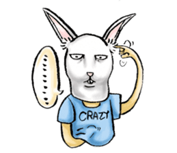Crazy Rabbit Head sticker #4070102