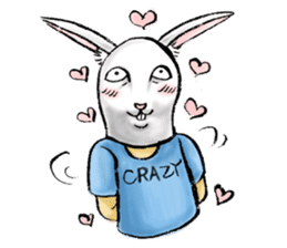 Crazy Rabbit Head sticker #4070105