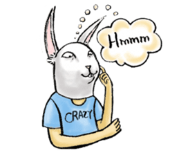 Crazy Rabbit Head sticker #4070106