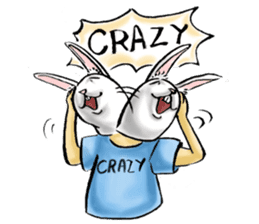 Crazy Rabbit Head sticker #4070109