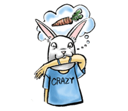 Crazy Rabbit Head sticker #4070111