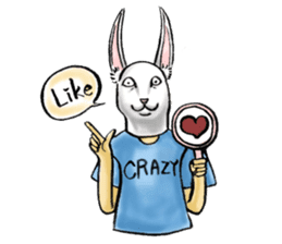 Crazy Rabbit Head sticker #4070113