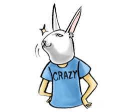 Crazy Rabbit Head sticker #4070115