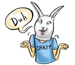 Crazy Rabbit Head sticker #4070116