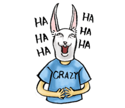 Crazy Rabbit Head sticker #4070123