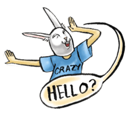 Crazy Rabbit Head sticker #4070124