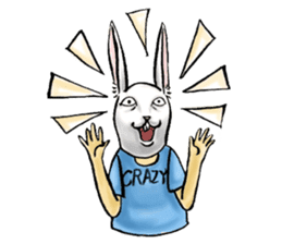 Crazy Rabbit Head sticker #4070128