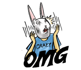 Crazy Rabbit Head sticker #4070130