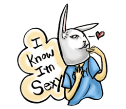 Crazy Rabbit Head sticker #4070131