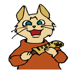 Cat Sticker with japanese words!