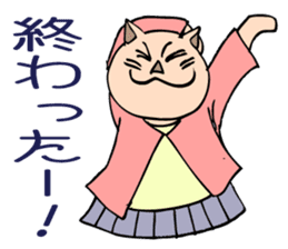 A student preparing for an exam. sticker #4866357